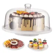 Marble Cake Stand，Rotating Cake Stand With Dome，Marble Cake Stand Rotatable