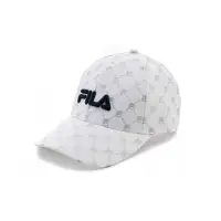 在飛比找momo購物網優惠-【FILA官方直營】滿版LOGO帽/棒球帽-白色(HTY-1