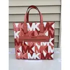 Michael Kors Tote Kenly Large MK Signature Purse Bag Sherbert Multi