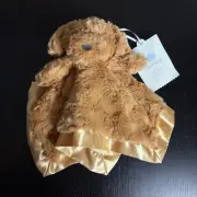 NWT CLOUD ISLAND Goldendoodle Dog Puppy Baby Security Blanket Lovey Tan Satin