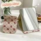 Hand-held Desktop Stand Mirror Portable Cosmetic Tools Small Vanity Mirror