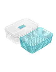 [BOXSWEDEN] Crystal 4.7L Plastic Vegetable Storer Fridge Container Assorted