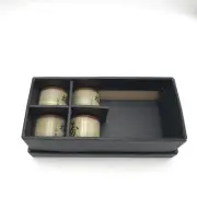 Vintage Japanese Good Fortune Clay Cups Serves 4