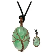 Fluorite Wisdom Tree Crystal Pendant Jewellery Gemstone Reiki Spiritual Energy