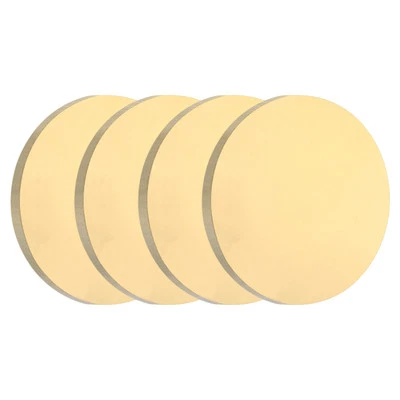 4pcs Brass Sheets, 0.12" Thickness x 0.79" Diameter Brass Round Plate, Yellow