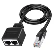LAN Ethernet Adaptador RJ45 Male To 2 Female Splitter RJ45 1 To 2 Ethernet7525