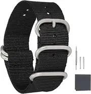 [TICFROG] NATO G10 ballistic nylon strap watch band belt military band replacement belt replacement tool suede cleaning cloth with spring bar