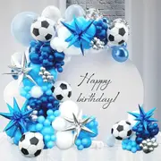 136Pcs Football Themed Balloon Arch Wreath Set For Birthday Football Themed Fan Gatherings Summer Party Decorations