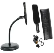 Audio Technica AT875R Short Shotgun Condenser Microphone w/ Line+Mic Stand