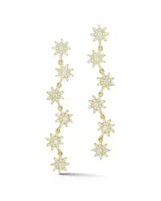 Sphera Milano 14K Over Silver CZ Floral Drop Earrings
