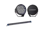 Kings 9" Lethal driving lights + 30" Single Row Light Bar
