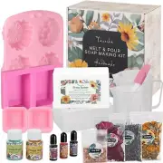 Tassika Handmade Soap Making Kit: DIY Melt & Pour Soap Kit for Adults - Inclu...