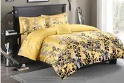 The Wood Yellow Quilt Doona Duvet Cover Set