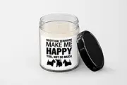 Scottish Terriers Make Me Happy Candle - Soy Wax Candle
