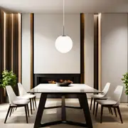 Cafe 25 Pendant Light Large E27 in Opal White
