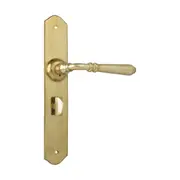 0771P Door Lever Reims Privacy Pair Polished Brass H240xW40xP70mm