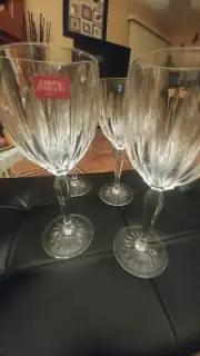 Cristal d'arques Clear Lead Crystal Water/Wine Glasses (set of 4)