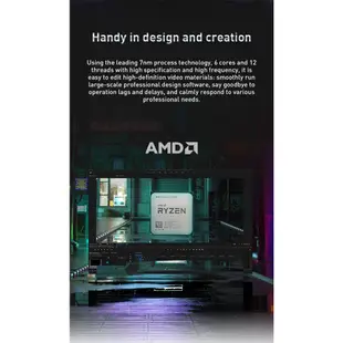 AMD Ryzen 5, R5 4500,3.6 GHz, 6核,12線程,100-0000644,插槽65W, AM4