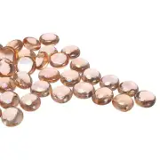 Glass Beads,36pcs Flat Glass Gemstone Transparent Pink 0.44lbs Glass Pebbles