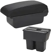 EDKAY for Suzuki for Jimny JB74 Car Armrest Box 2018-2024 Retrofit Parts Storage Box Interior Details Car Accessories (Color : C2 Black line NO USB2)