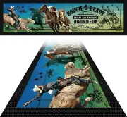 BAR MAT - Bar Runner Aussie Man Cave Beer Spill Mat Pub Rubber Mat Cowboy Rodeo