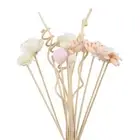 16Pcs Pink Lotus Rattan Reed Sticks No Fire Aroma Diffuser Refill Home Fragrance