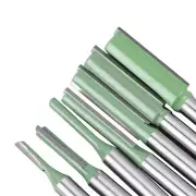 7Pcs Straight Bit Set 1/4 Shank Router Carbide Woodworking With Storage Box