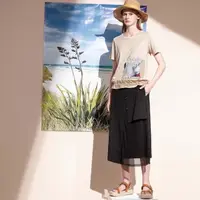 在飛比找momo購物網優惠-【JIN HWA 今譁】OL修身顯瘦釦子造型時尚拼接長裙S6