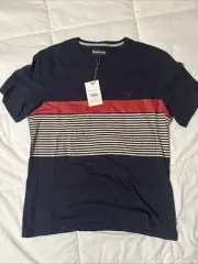 Barbour Braeside Striped Graphic Mens T-Shirt XL Navy