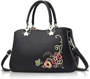 [NICOLE & DORIS] NICOLE&DORIS Women Top Handle Handbags Retro Crossbody Bag Ladies Fashion Shoulder Bag Purse Tote Embroidery
