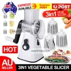 AU Kitchen Multifunction Vegetable Food Manual Grater Chopper Slicer 3 Blades