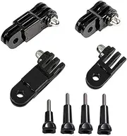OctinPris 3-Way Adjustable Extension Pivot Arm Adapter Set- Long & Short Straight Joints Connector Convertor 35mm/50mm (2x Same Direction + 2x Reverse) with 4 Thumb Screws for Gopro Hero Series, SJCAM
