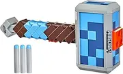 Nerf Minecraft Stormlander Dart-Blasting Hammer, Fires 3 Darts, Includes 3 Official Nerf Elite Darts, Pull-Back Priming Handle