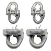 1/4" Hammerlock Coupling Link Safety Chain 2200 Lb WLL Stainless Steel T316 4 PC