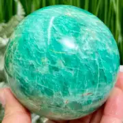 Amazonite Sphere Flashy Healing Crystal Ball 864g 86mm