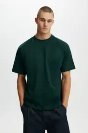 [Cotton On Men] Cotton On Men - Box Fit T-Shirt - Pine needle green S PINE NEEDLE GREEN