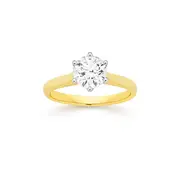 Alora 14ct Gold 1.50 Carat Lab Grown Diamond Solitaire Ring