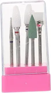 MERRYHAPY 7pcs Set Nail Polisher Manicure File Bit Cuticle Trimmer for Nails Pedicure Grinder Nail File Drill Bits Sanding Tapered Manicure Drill Bit Nail Drill Bits Cuticle Nail Kits Alloy