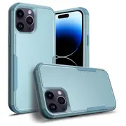 For Apple iPhone 14 Pro 3in1 Case Drop Resistant Defender Tradies Hybrid Armor Heavy Duty Rugged Shockproof Tough Cover (Sky Blue Blue)