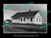 OLD 8x6 HISTORIC PHOTO OF ANTELOPE MONTANA THE RAILROAD DEPOT STATION c1950
