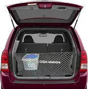 lebogner Trunk Storage Net Car Trunk Organizer, Mesh Net Hammock Cargo Storage Vehicle Organizer with 3 Mounting Options, Premium Quality Universal Fit Car Organizer