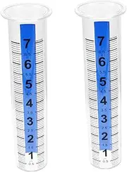 Totority 2Pcs Rain Gauge with Scale Durable Transparent Measuring Tube for Accurate Outdoor Rain Measurement for Gardens Lawns and Backyards