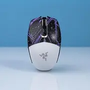 Hokeyio Grip Tape for Razer Orochi V2 - Anti-Slip,Enhanced Control, Suck Sweat,Soft Leather,Improves FPS Gaming Grip [Pre-Cut] Black Purple 0.5mm