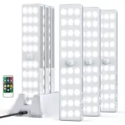 LED Closet Light with Charging Station, 6 Pcs Dimmer Rechargeable Motion Sens...