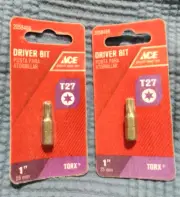 ACE Driver Bit 1" T27 LOT of 2 #2058469 Torx