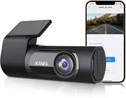 [KAWA] D6 Dash Cam 2K 1440P Full QHD Car Camera 30fps - Voice Control 360° Rotating Body Built-in WiFi for Cars 145° Wide Angle WDR with Super Night Vision, Parking Monitoring and G-sensor, APP Control