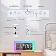 LED Digital Clock Luminous Electronic Alarm Clock Mirror Night Lamp