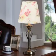 Cloth Lamp Shade Flower Pattern Clip On Bulb Lampshade for Table Lamp Chandelier