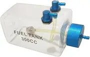 Vaveren RC Plane Fuel Tank, Transparent Fuel Tank for Plane Gas Airplane Parts, 300CC