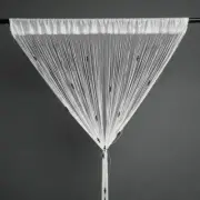 Curtain White Beaded String Curtain Door Divider Tassel Screen Panel Home Window